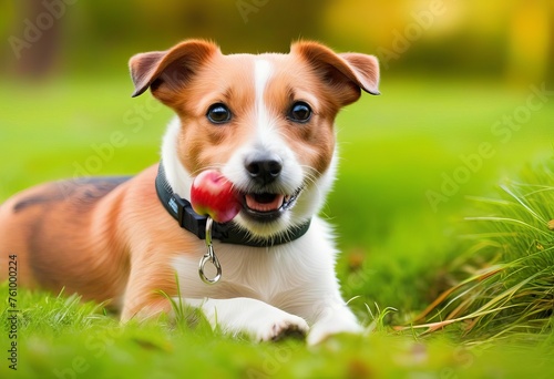 Jack Russell Terrier With Apple Dog Tracker