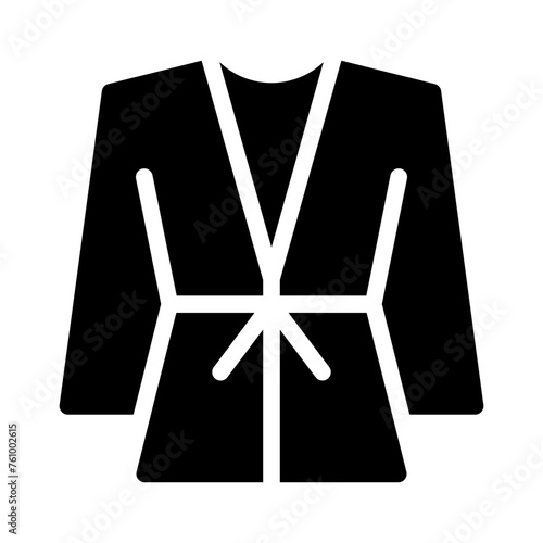 bath robe glyph icon