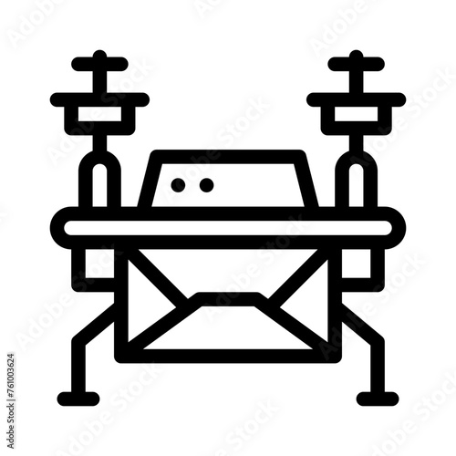 drone delivery line icon