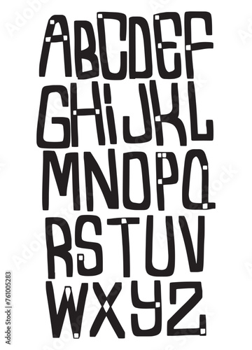 Modern Stretched Alphabet Design, Illustration Vector. © 9george