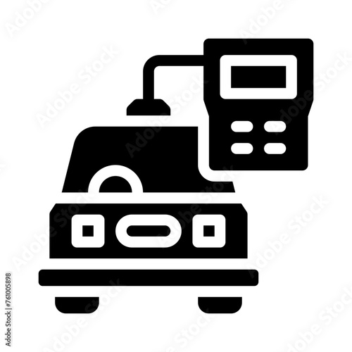 diagnostic tool glyph icon