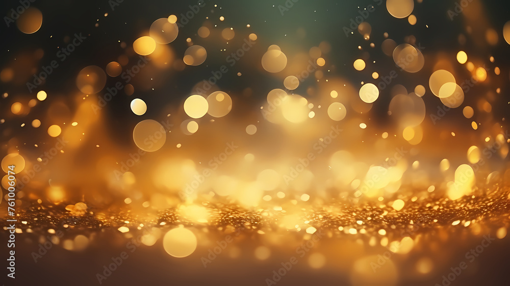 Luxurious golden bokeh background