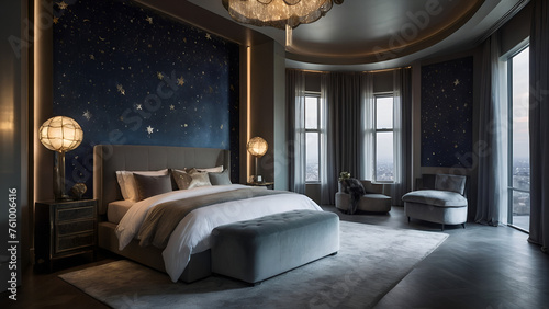 Silent Night Glamorous Bedroom Design © LL. Zulfakar Hidayat