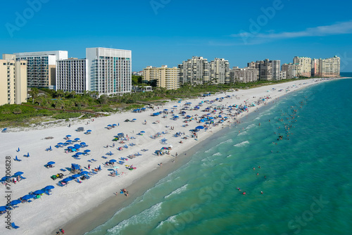Marco Island Florida - White Sand Beach Aerial View