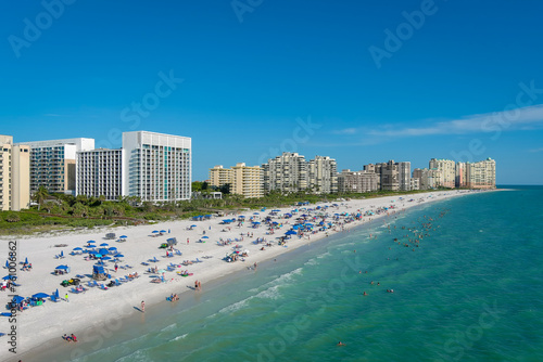 Marco Island Florida - White Sand Beach Aerial View © Sebastian