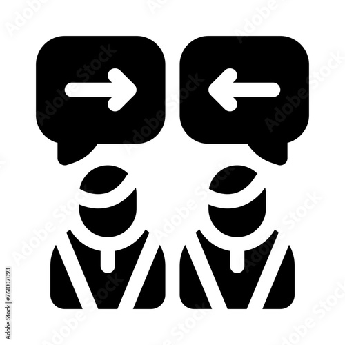 conflict of interest glyph icon