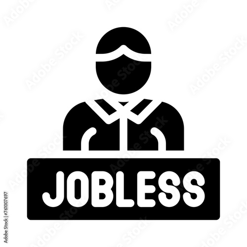 unemployed glyph icon