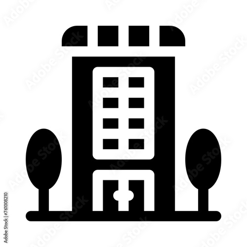 motel glyph icon