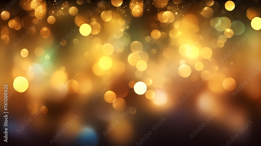 Abstract golden bokeh light effect background Abstract golden bokeh light effect background