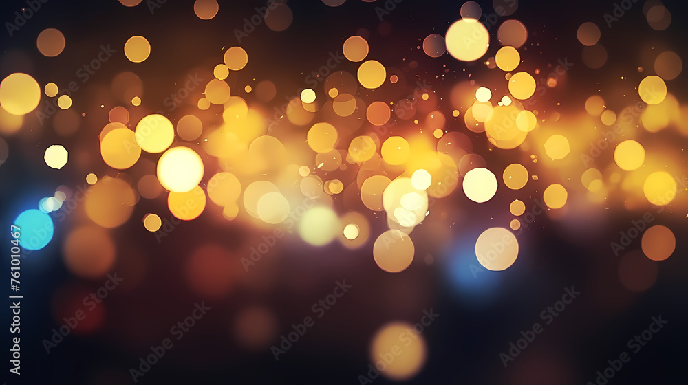 Abstract golden bokeh light effect background Abstract golden bokeh light effect background