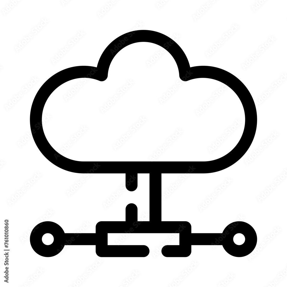 cloud computing line icon cloud computing line icon