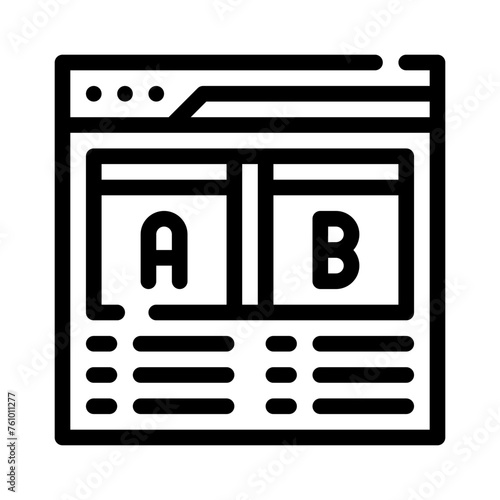 ab testing line icon