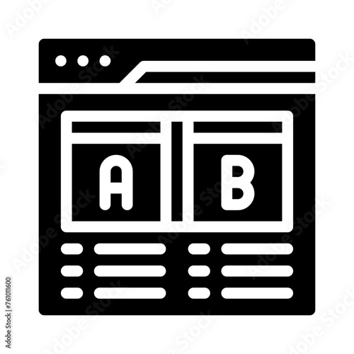 ab testing glyph icon