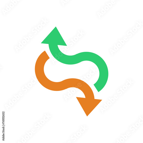 Arrow logo icon in flat style. Arrow vector illustration business concept. Suitable for company identity.