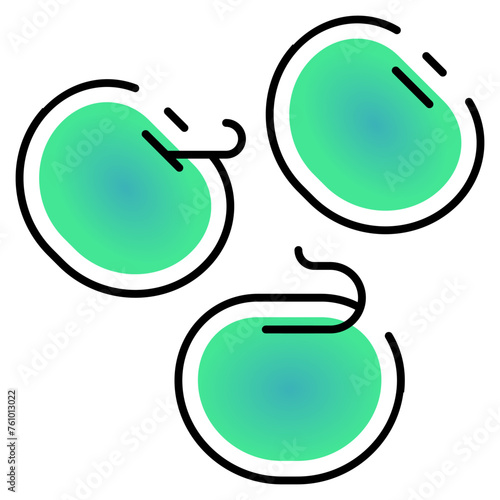 Seed icon with gradient filled line style. Suitable for website design, logo, app and UI.