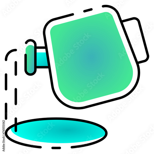 Watering icon with gradient filled line style. Suitable for website design, logo, app and UI.