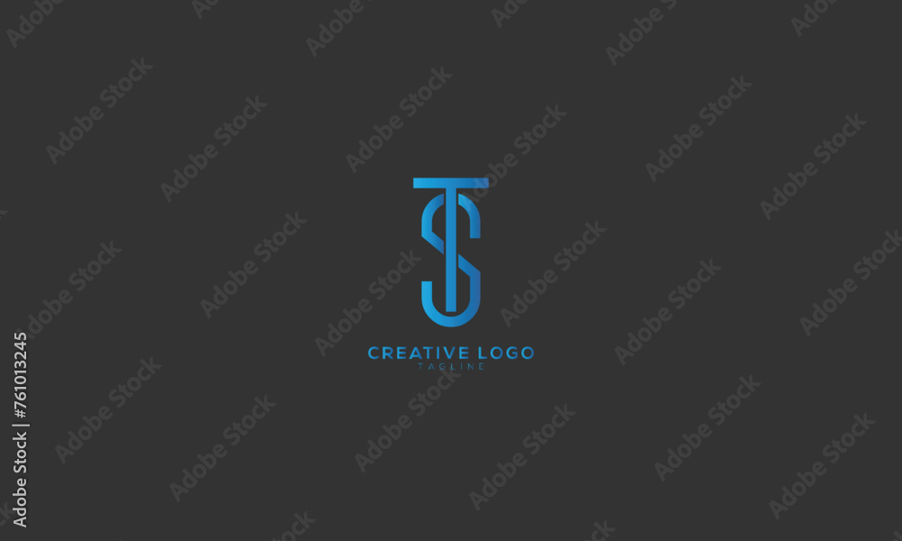 ST TS Abstract initial monogram letter alphabet logo design ST TS Abstract initial monogram letter alphabet logo design