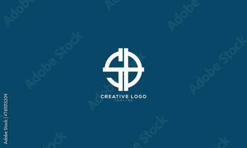 SB SD Abstract initial monogram letter alphabet logo design