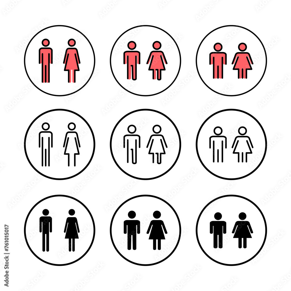 Man and woman icon vector illustration. male and female sign and symbol. Girls and boys Man and woman icon vector illustration. male and female sign and symbol. Girls and boys