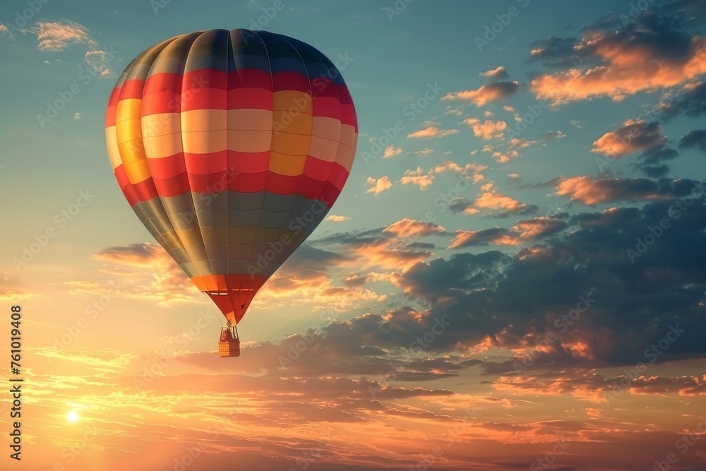 Obraz premium A hot air balloon powered by the sound of music