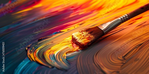 A paintbrush that leaves shimmering trails of light on a canvas