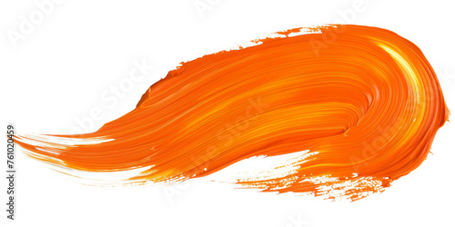 Vibrant Orange Paint Brush Stroke