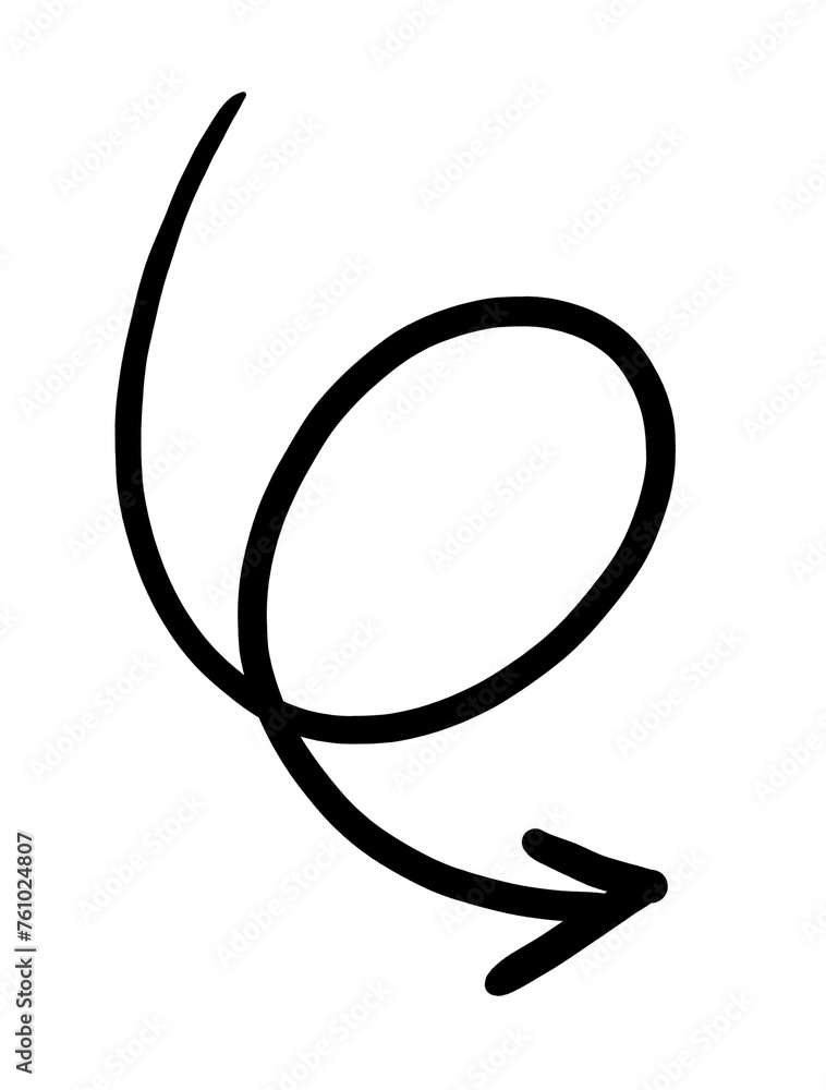It is an arrow illustration drawn with black lines. It is an arrow illustration drawn with black lines.