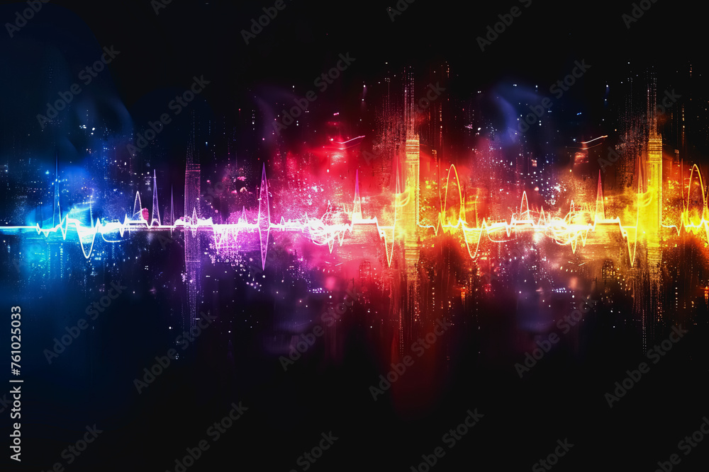 digital matrix data waveform on music dynamic wave abstract concept. digital matrix data waveform on music dynamic wave abstract concept.