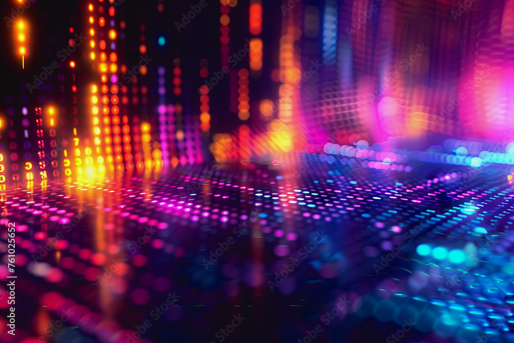 digital matrix data waveform on music dynamic wave abstract concept. digital matrix data waveform on music dynamic wave abstract concept.