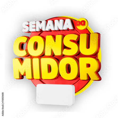 Promoção semana do consumidor 3D render