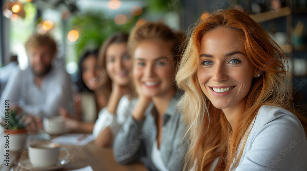Happy business people taking a coffee break at work. People talking. Coffee break. Coffee concept. Office concept. Success concept. Team concept. Teamwork concept. Happy concept. Moment concept.