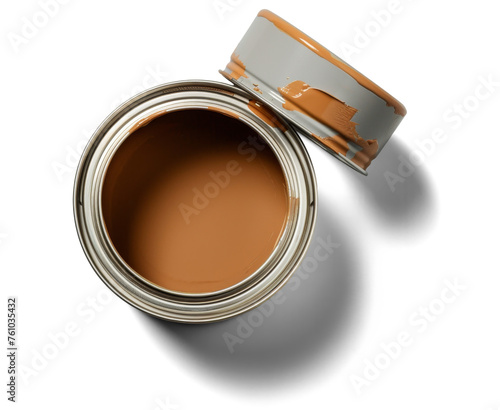 Open Paint Can on Transparent Background