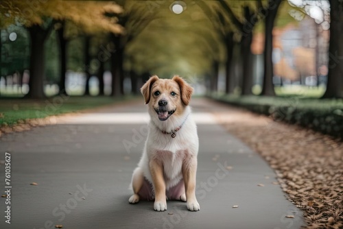 dog on the street