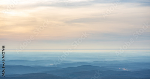 Hills at sunset