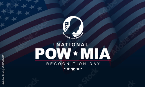 National POW MIA Recognition Day Background Vector Illustration photo