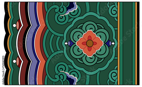 
This is an illustration of Dancheong, a traditional Korean pattern.