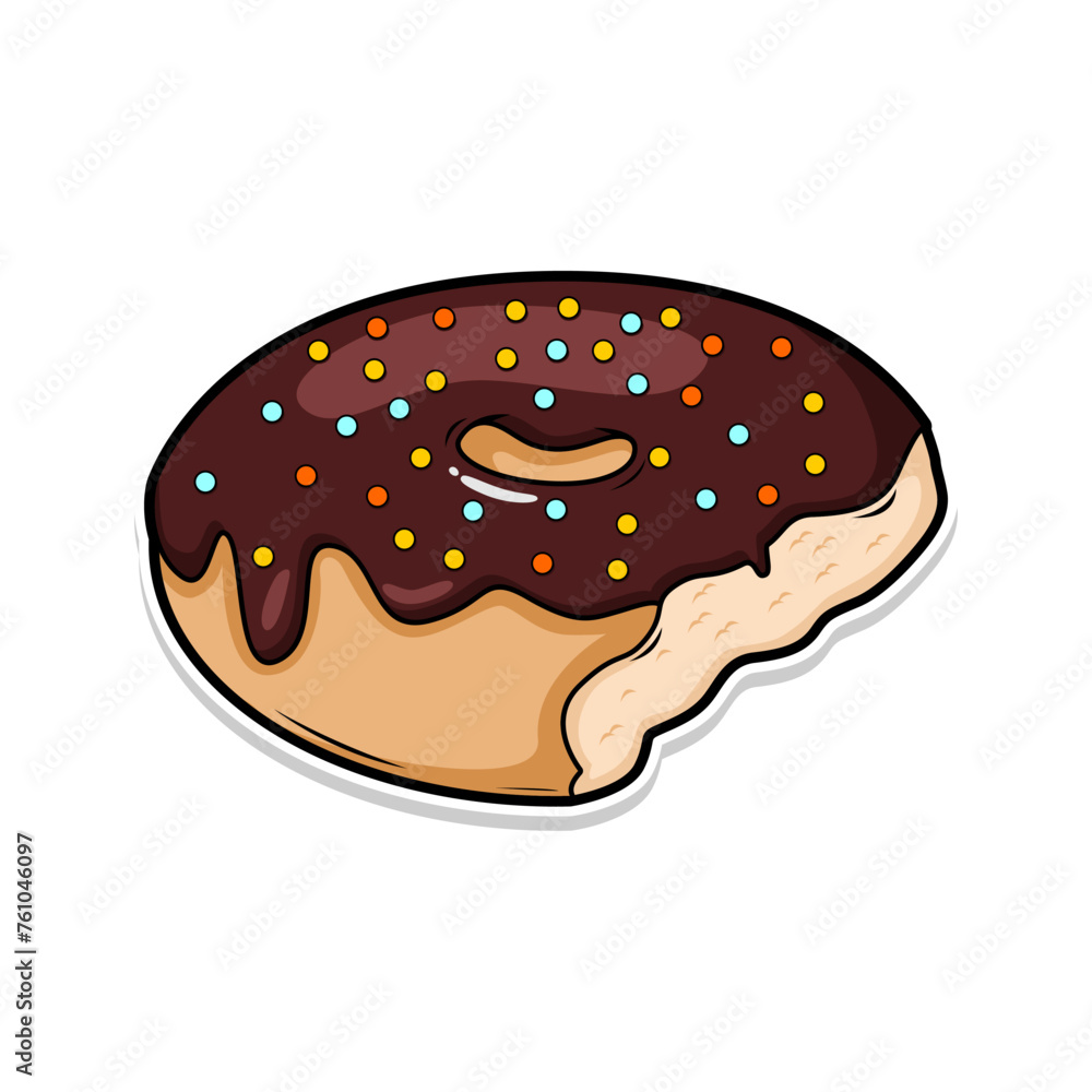 Delicious donut vector hand draw illustration Delicious donut vector hand draw illustration