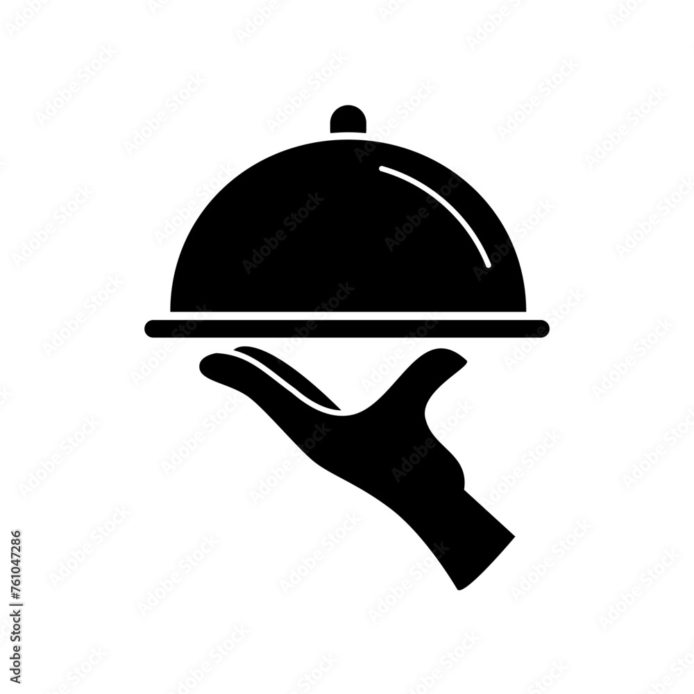 Tray and Hand icon Tray and Hand icon