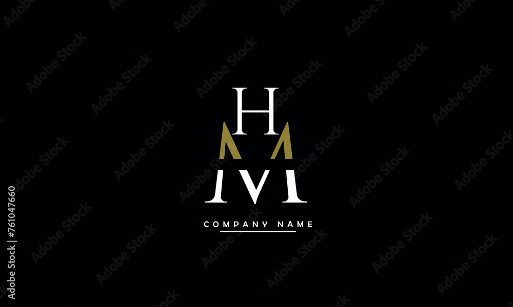 MH, HM, M, H Abstract Letters Logo Monogram MH, HM, M, H Abstract Letters Logo Monogram