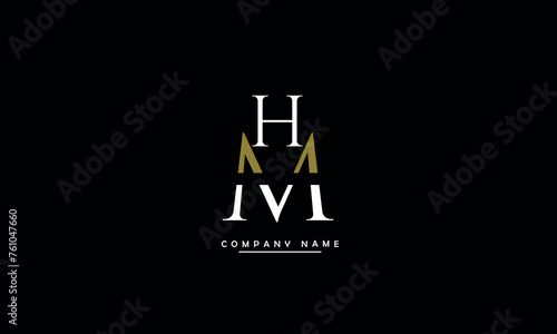 MH, HM, M, H Abstract Letters Logo Monogram