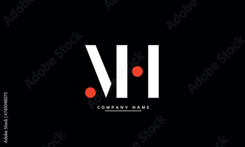 MH, HM, M, H Abstract Letters Logo Monogram