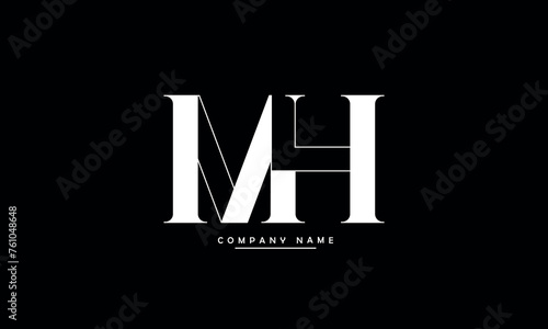 MH, HM, M, H Abstract Letters Logo Monogram