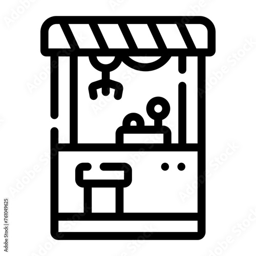 claw machine Line Icon