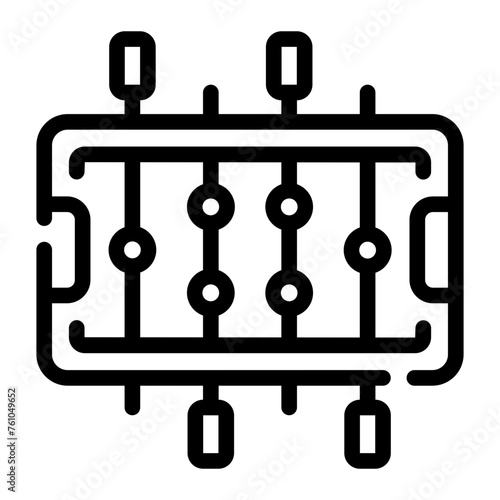 table soccer Line Icon