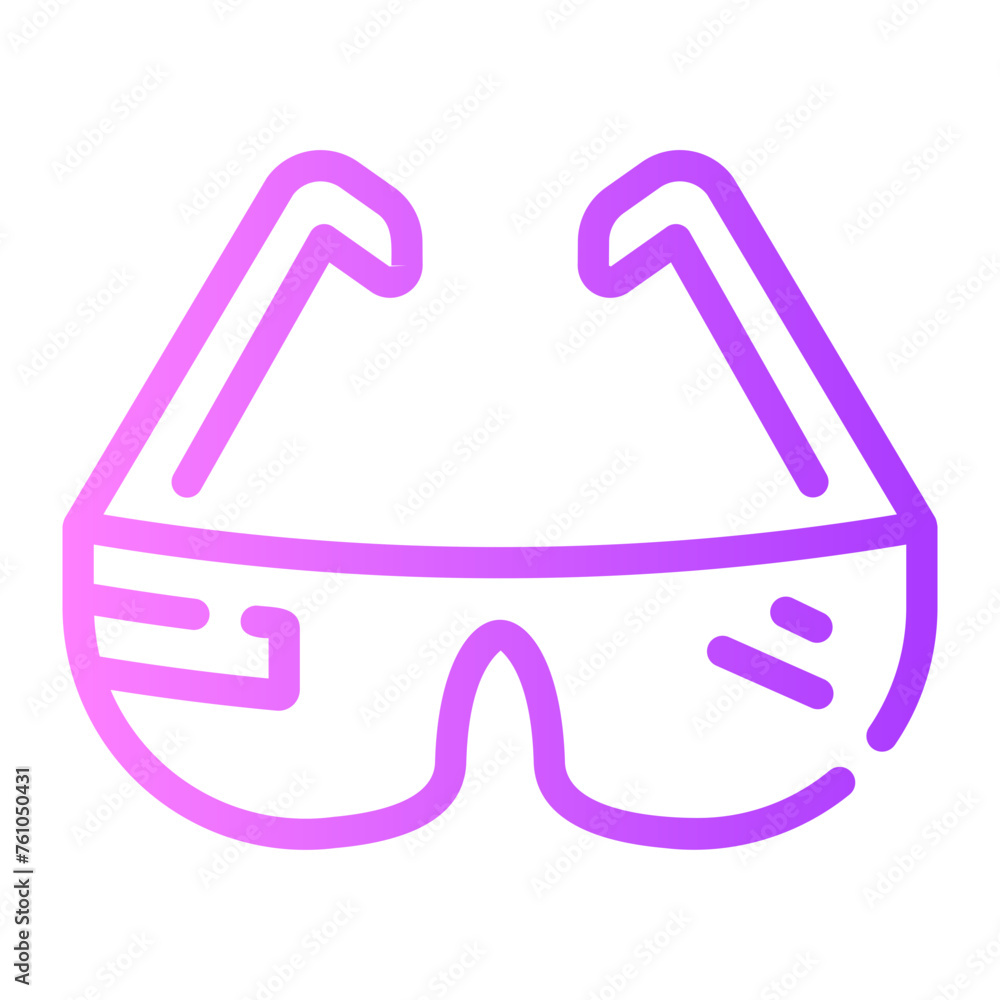 vr Line Gradient Icon vr Line Gradient Icon