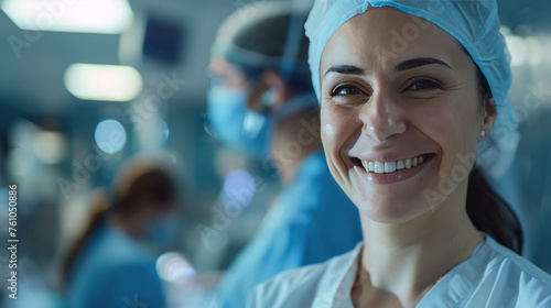 Portrait of a smiling nurse in a hospital 