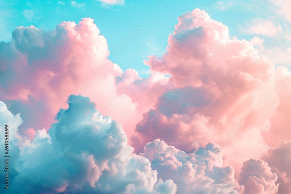 Dreamy Pink and Blue Cotton Candy Clouds Dreamy Pink and Blue Cotton Candy Clouds