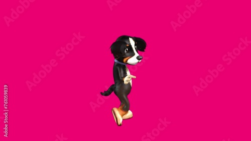 Fun Dog 3D Club Dance series seamless loop