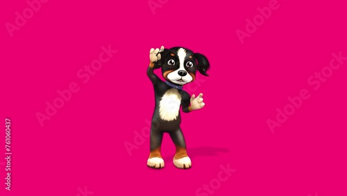 Fun Dog 3D Club Dance series seamless loop
