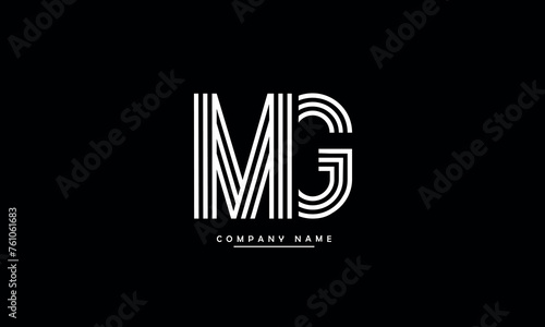 MG, GM, M, G Abstract Letters Logo Monogram
